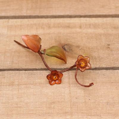 Bonbon doosjes - Chocolade doosje - Bruin glas bloem - 24 stuks