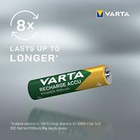 Varta oplaadbare accu Ready2Use AAA 800mAh 4-pack 4er Pack Chrom/Grün - thumbnail
