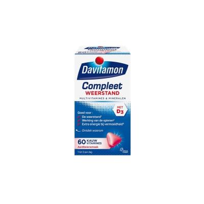 Davitamon Compleet Weerstand Kauwvitamines Aardbei