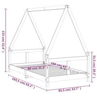Kinderbedframe 80x160 cm massief grenenhout - thumbnail