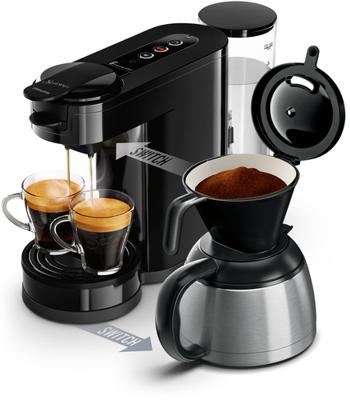 Capsule Koffiemachine Philips SENSEO SWITCH HD6592/65 noir 1 bar 1450 W