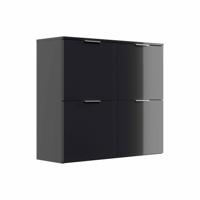 Schoenenkast Moon Hoogglans Grafiet 93 cm - thumbnail