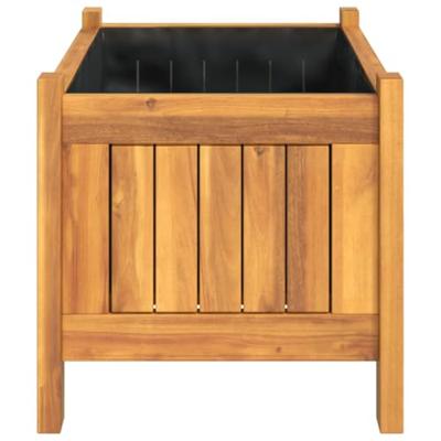 VidaXL Plantenbak met voering 54x31x30 cm massief acaciahout