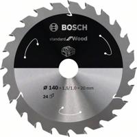 Bosch Accessories 2608837671 2608837671 Hardmetaal-cirkelzaagblad 140 x 20 mm Aantal tanden: 24 1 stuk(s) - thumbnail