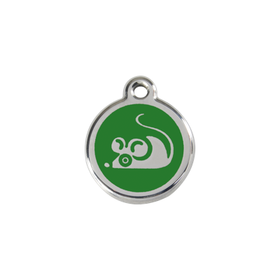 Mouse Green roestvrijstalen kattenpenning small/klein dia. 2 cm RedDingo - Reddingo Mouse Green roestvrijstalen kattenpenning small/klein dia. 2 cm RedDingo - Reddingo