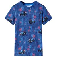 VidaXL Kindershirt 104 gemêleerd donkerblauw - thumbnail