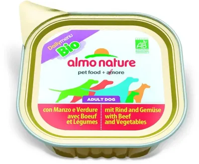 Almo Nature Dailymenu Bio Dog rund & groenten 100g