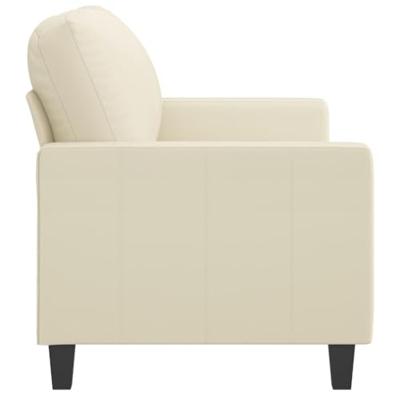 Tweezitsbank 120 cm kunstleer crmekleurig