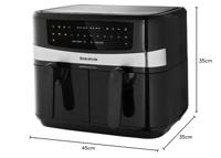 Taurus Air Fry Digital Duo Dubbel 9 l 2200 W Heteluchtfriteuse Zwart - thumbnail