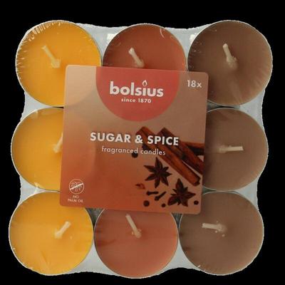 Bolsius Geurtheelicht multi colour brick 18 sugar & spice 18 Stuks