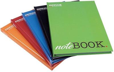 OFFICE products schrift met harde kaft, A4, 96 blad, met kantlijn, geruit 5mm