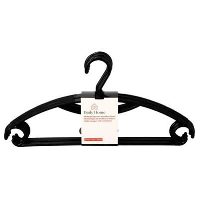 Daily Home Plastic Kledinghangers 5 Stuks Zwart