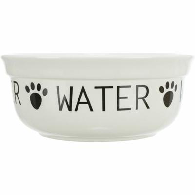 TRIXIE DRINKBAK HOND WATER KERAMIEK WIT / ZWART 1,6 LTR 20 CM TRIXIE DRINKBAK HOND WATER KERAMIEK WIT / ZWART 1,6 LTR 20 CM