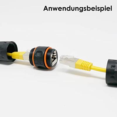 Waterdicht koppelstuk voor netwerkkabels - Cat 6a
