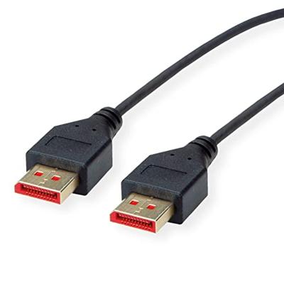 ROLINE DisplayPort Kabel, DP v1.4, M/M, DUN, zwart, 1 m ROLINE DisplayPort Kabel, DP v1.4, M/M, DUN, zwart, 1 m