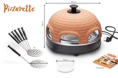 Emerio PO-115984 Pizzarette Cool Wall + 6 Spatels Terracotta/Zwart