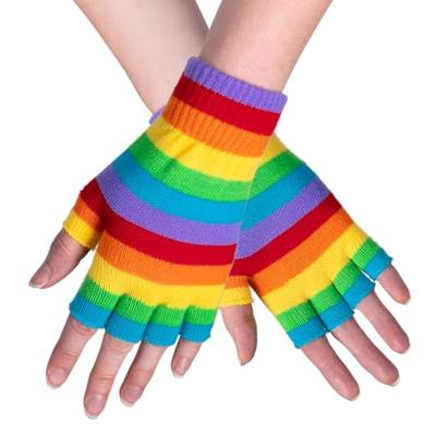 Vingerloze hanschoenen regenboog - thumbnail