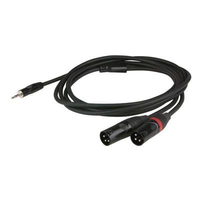 DAP FLX466 verloopkabel stereo mini jack - 2x XLR 6 meter
