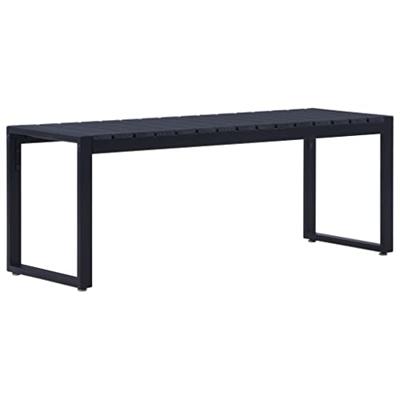 VidaXL Tuinbank 120,5 cm ps-plaat zwart VidaXL Tuinbank 120,5 cm ps-plaat zwart