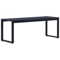 VidaXL Tuinbank 120,5 cm ps-plaat zwart - thumbnail