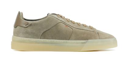 Santoni Heren Sneakers in Suede (Beige)