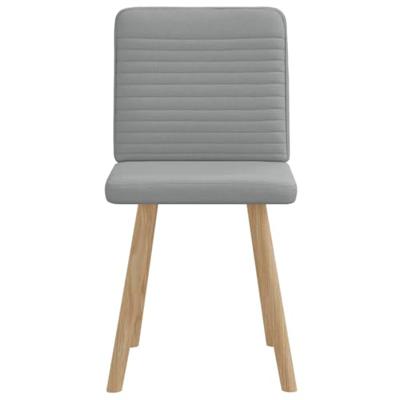 Eetkamerstoelen 2 st stof lichtgrijs
