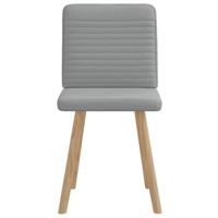 Eetkamerstoelen 2 st stof lichtgrijs - thumbnail