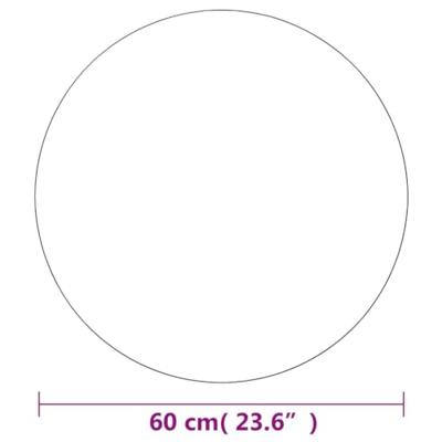 VidaXL Wandspiegel rond 60 cm glas