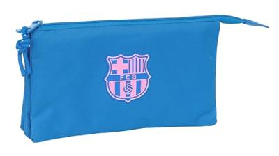 Pennenetui met 3 vakken F.C. Barcelona Blauw 22 x 12 x 3 cm