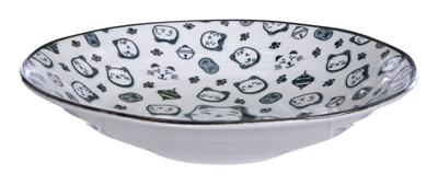 Zwart/Wit Bord - Lucky Cats Collectie - Ø 25.3 x 5cm