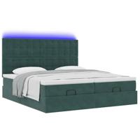 Ottoman bed met matrassen en LED's 180x200cm fluweel - thumbnail