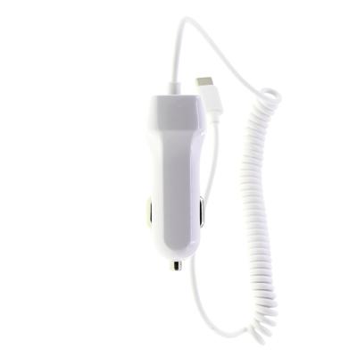Shop4 - USB C Autolader Snellader 2.1A - Wit