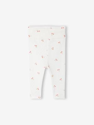 Legging baby meisjes opengebreide stof ecru
