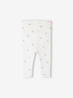 Legging baby meisjes opengebreide stof ecru - thumbnail