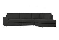 vtwonen Hoekbank 'Family' Rechts, Woven, kleur Antraciet - thumbnail