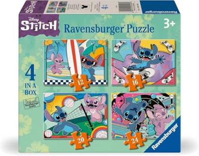 Ravensburger Stitch 4-in-1 puzzelset - 12 + 16 + 20 + 24 stukjes - thumbnail