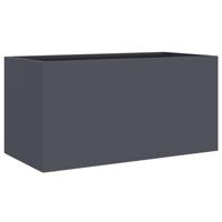 VidaXL Plantenbak 62x30x29 cm staal antracietkleurig - thumbnail