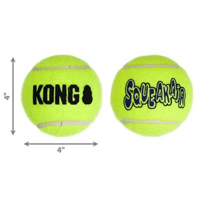 KONG SQUEAKAIR TENNISBAL GEEL MET PIEP XL 10X10X10 CM