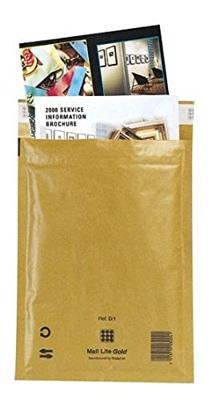 Mail Lite Padded Bag enveloppen, bruin, H/5, 264 x 374 mm, doos van 50 stuks