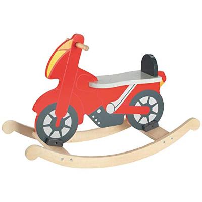Goki houten hobbel motor rood