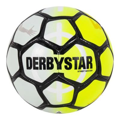 Derbystar voetbal geel/wit/zwart maat 5