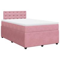 Boxspring met matras fluweel roze 120x190 cm - thumbnail
