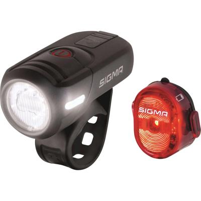 SIGMA SPORT akku-led-leuchten-set "aura 45 usb / nugget ii" battery light set sigma aura 45 usb + nugget ii SIGMA SPORT akku-led-leuchten-set "aura 45 usb / nugget ii" battery light set sigma aura 45 usb + nugget ii