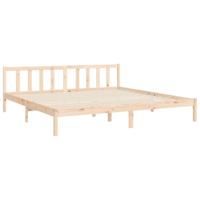 Bedframe met hoofdbord massief hout - thumbnail