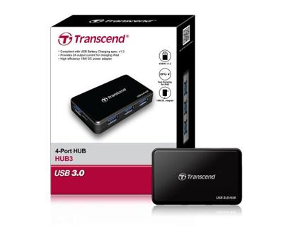 Transcend TS-HUB3K 4-poorts USB 3.0 hub - thumbnail