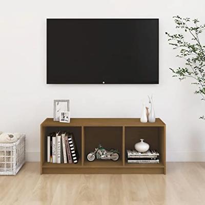 Tv-meubel 104x33x41 cm massief grenenhout honingbruin