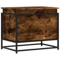 VidaXL Opbergbox met deksel 60x40x51,5 cm bewerkt hout gerookt eiken - thumbnail