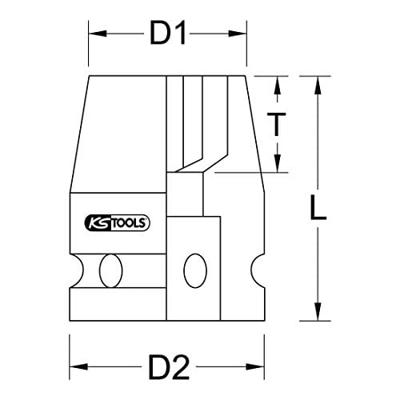 KS Tools 5151012 515.1012 Kracht-dopsleutelinzet 12 mm