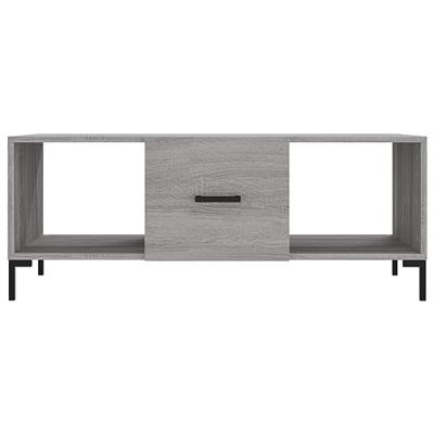 Salontafel 102x50x40 cm bewerkt hout grijs sonoma eikenkleurig