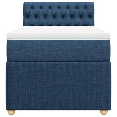 Boxspring met matras stof blauw 100x200 cm - thumbnail